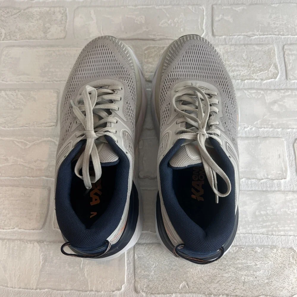 Hoka One One Bondi‎ 7 Sneakers Womens Running Shoes Lunar Rock Blue Cushioned